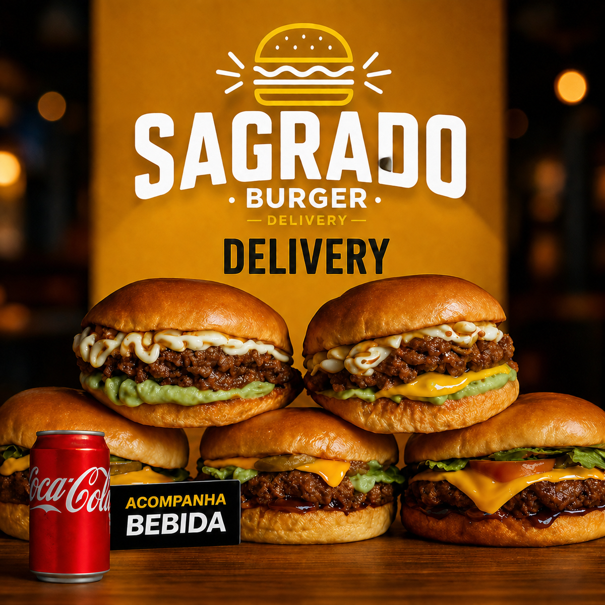 COMBO Família 5 Lanches + 5X Coca-Cola + 5X Fritas