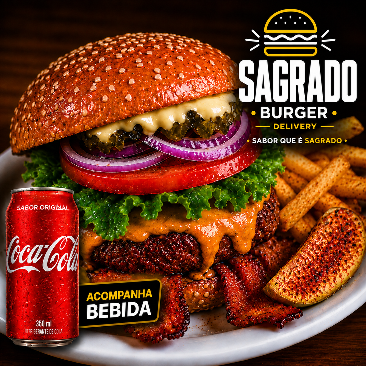 1X Classic Salada + Coca-Cola + Fritas